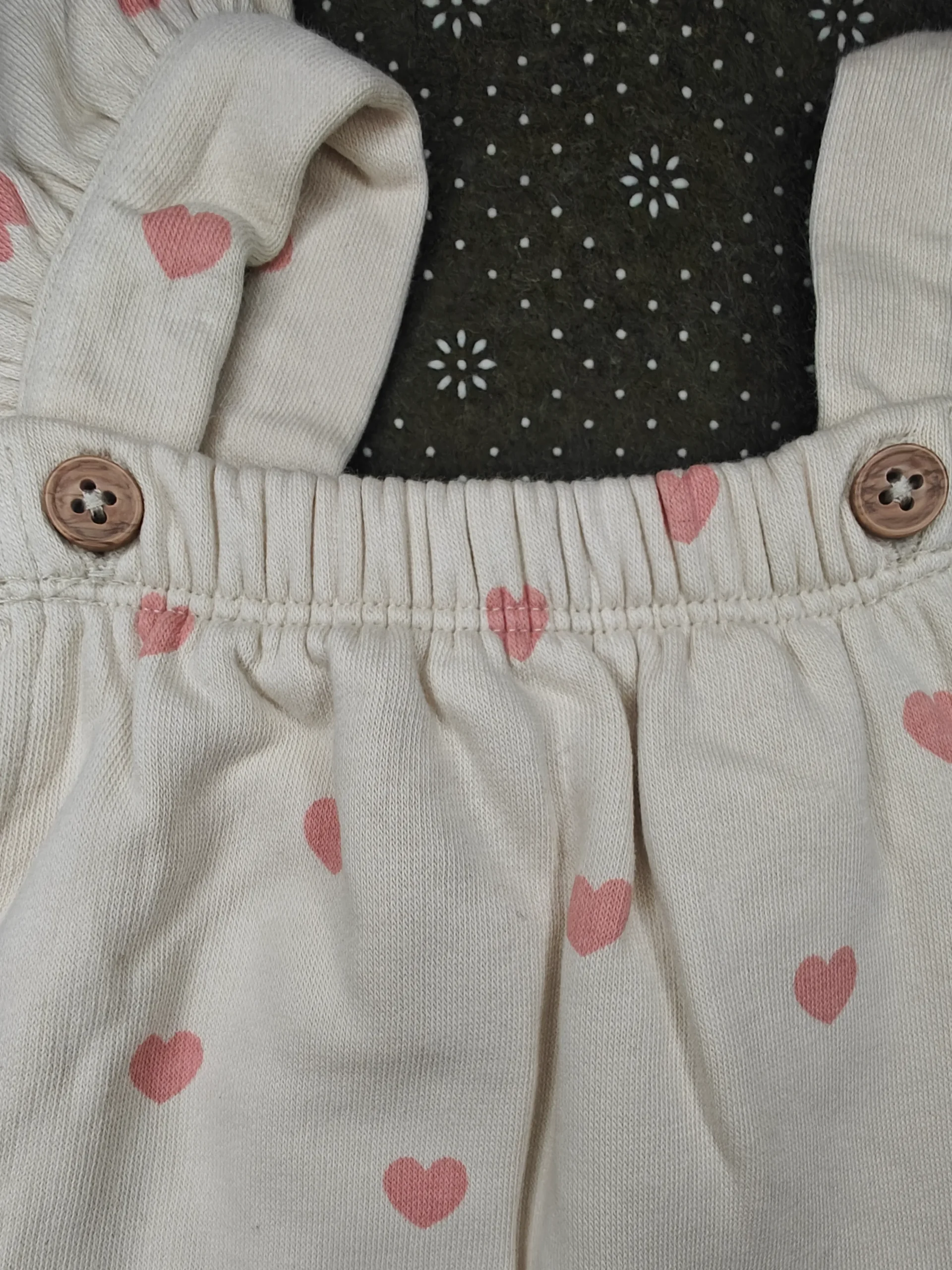 Sweetheart Ruffle Shoulder Baby Dungree - Image 3