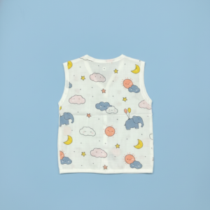 Unisex muslin cloth with elephant carrying balloon print