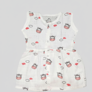 Girls muslin cloth with cow print