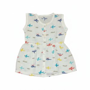 Baby girl muslin cloth with aeroplane print