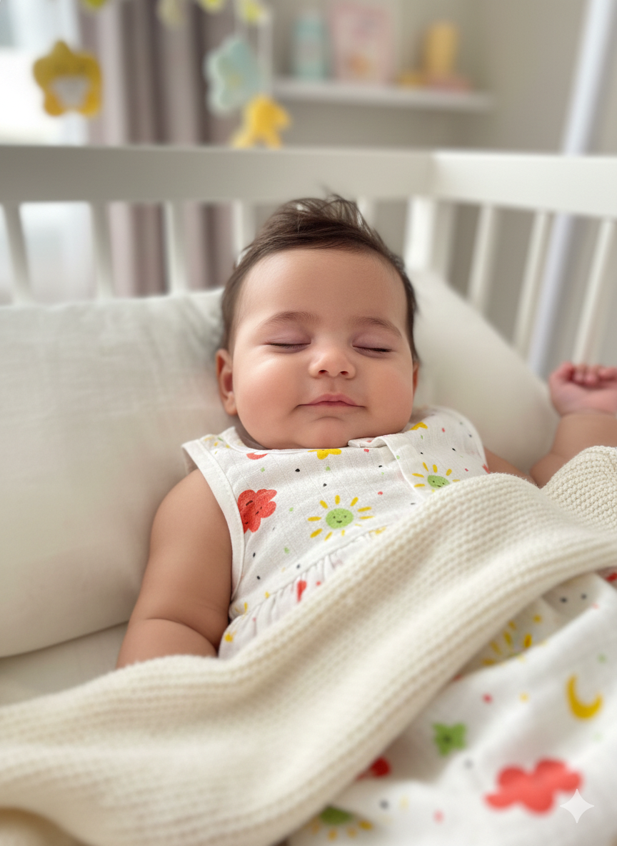 Girls muslin cloth with sun print