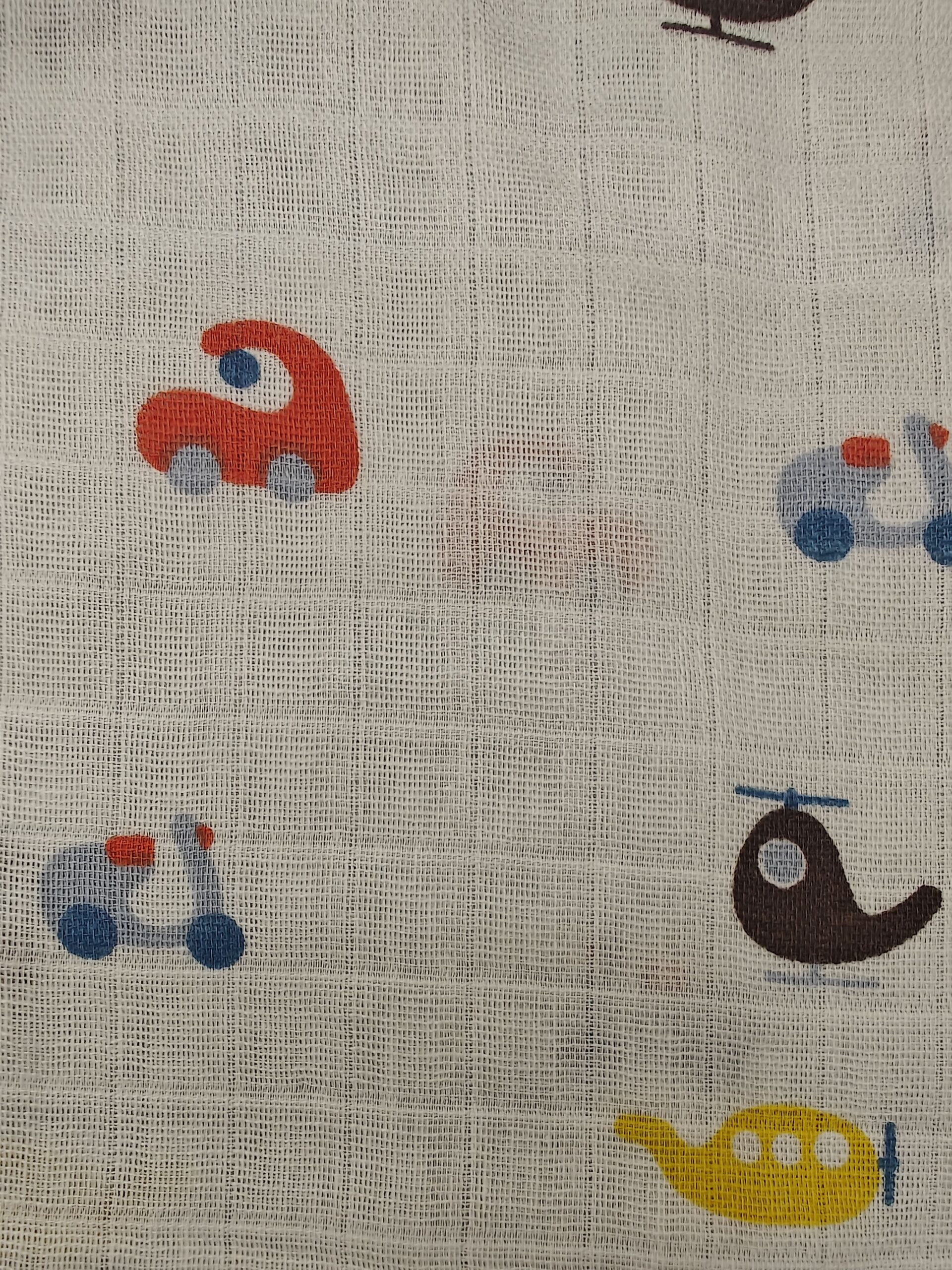 Unisex muslin cloth with helicopter pattern