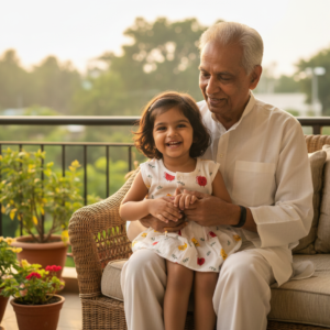 Unisex muslin cloth with pear and apple pattern