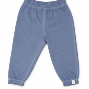 Baby Soft Knit Cotton Jogger Pants - Blue