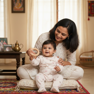 Sweet Safari Friends Baby Footed Sleepsuit - Pink & Grey Animal Print Romper