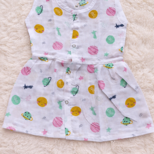 Little Galaxy Muslin "Front Button" Baby Frock